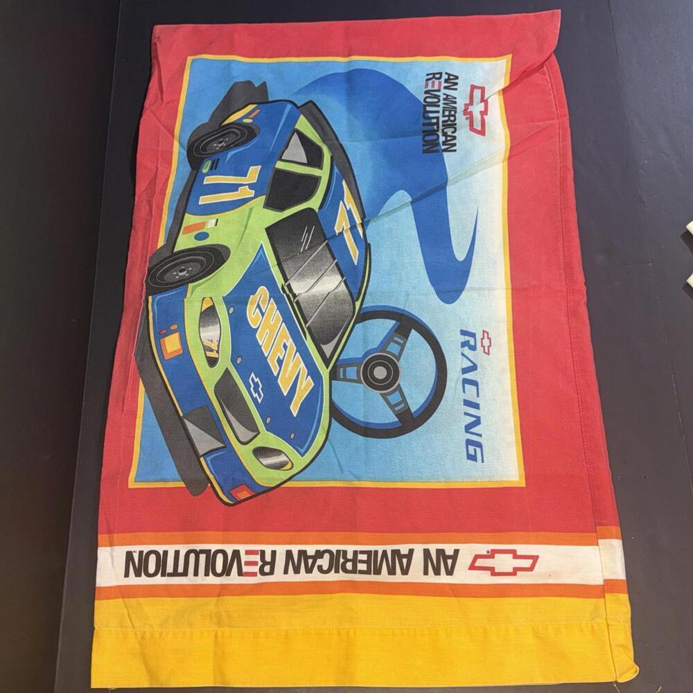 Vintage 80's Chevy Chevrolet‎ Racing Standard Pillow Case An American Revolution